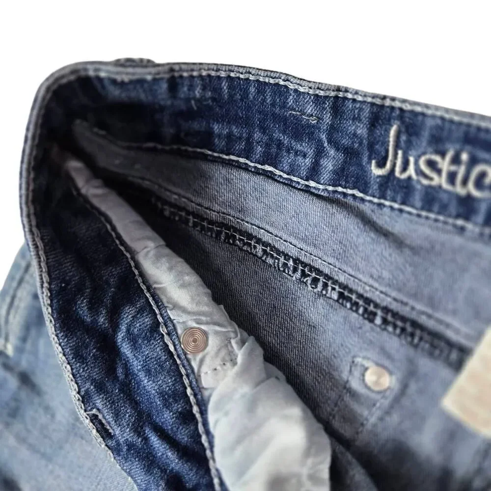 Justice Patriotic denim shorts 14